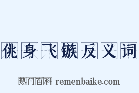 佻身飞镞反义词是什么意思的图片